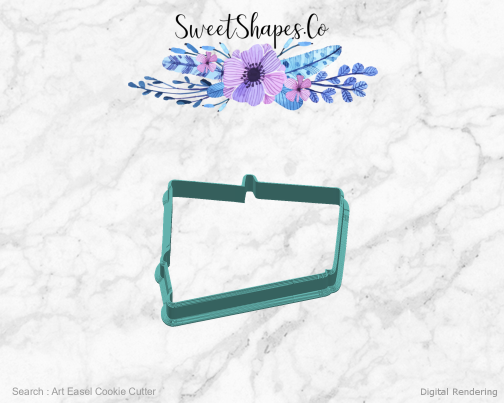 Art Easel Cookie Cutter — right view