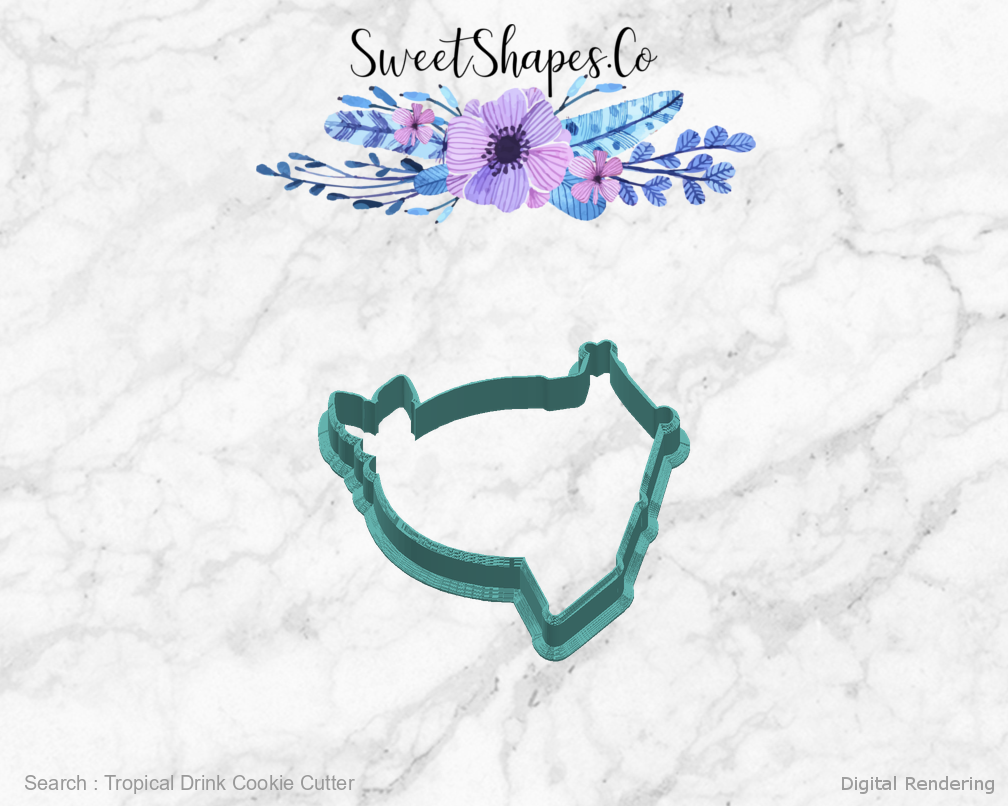 Tropical Drink Cookie Cutter — right view