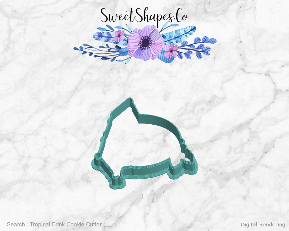 Tropical Drink Cookie Cutter — left view