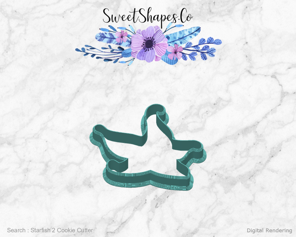 Starfish 2 Cookie Cutter — back view
