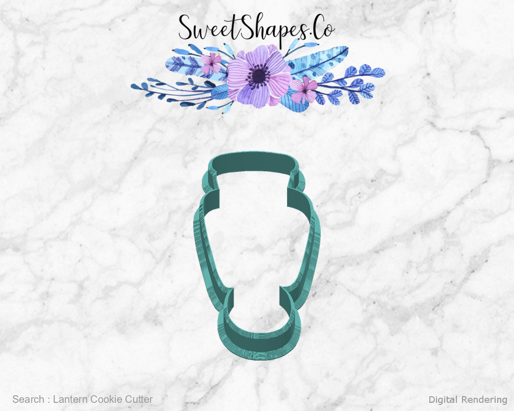 Lantern Cookie Cutter — back view