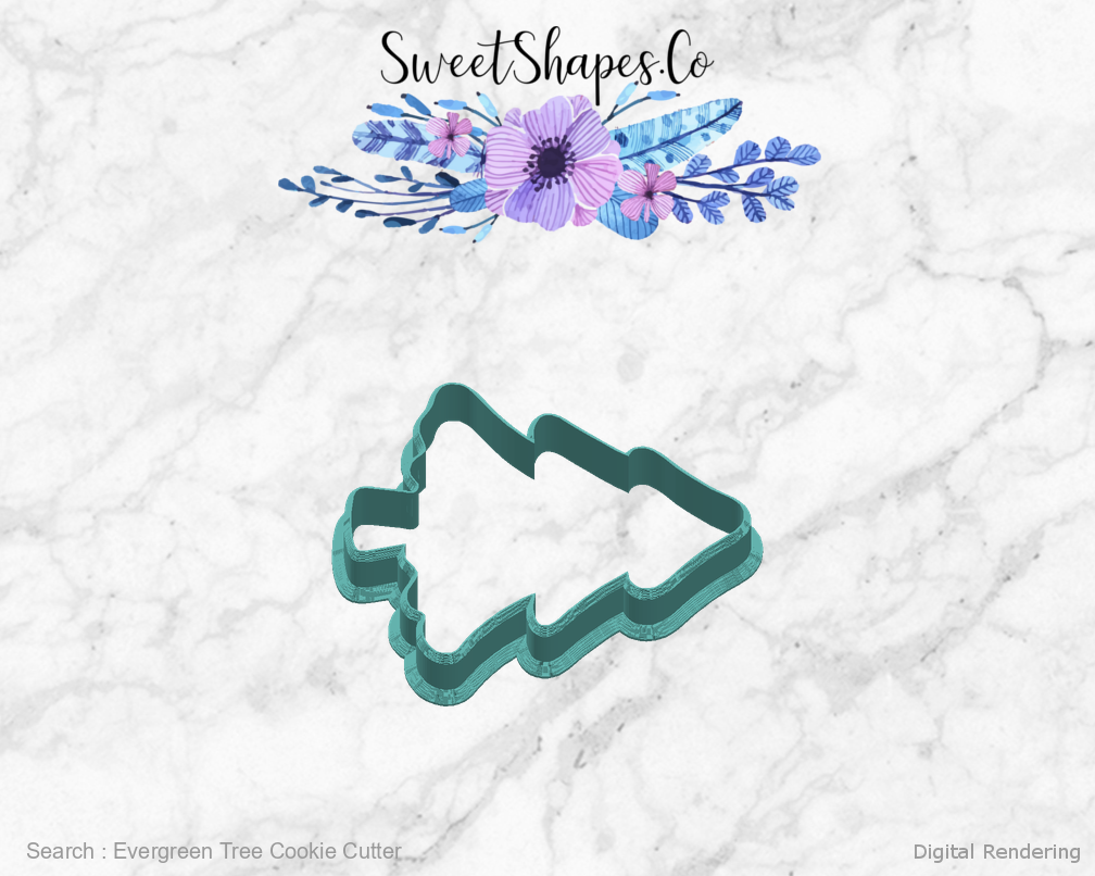 Evergreen Tree Cookie Cutter — right view