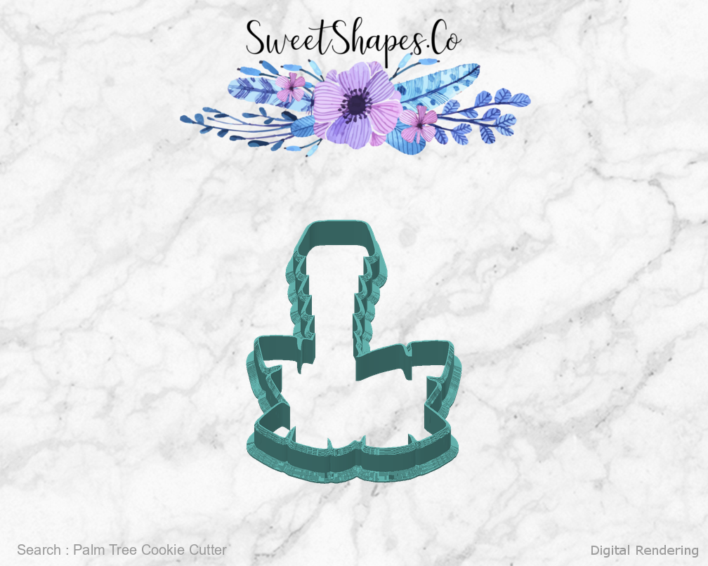 Palm Tree Cookie Cutter — back view