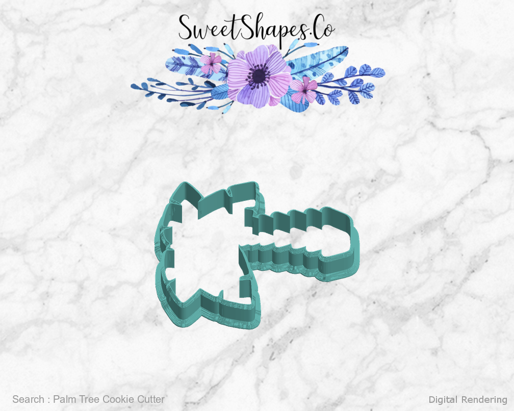 Palm Tree Cookie Cutter — left view