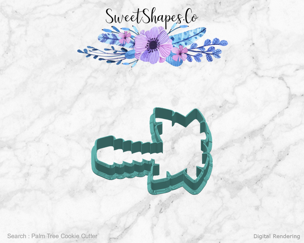 Palm Tree Cookie Cutter — right view