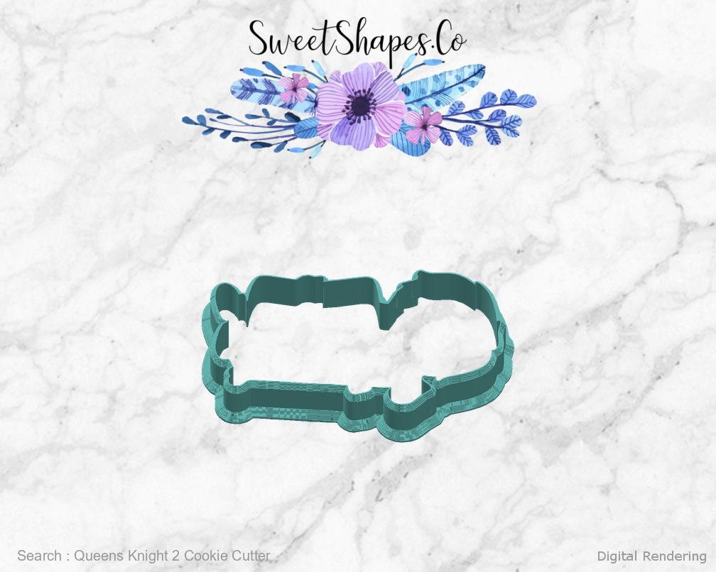 Queens Knight 2 Cookie Cutter — right view