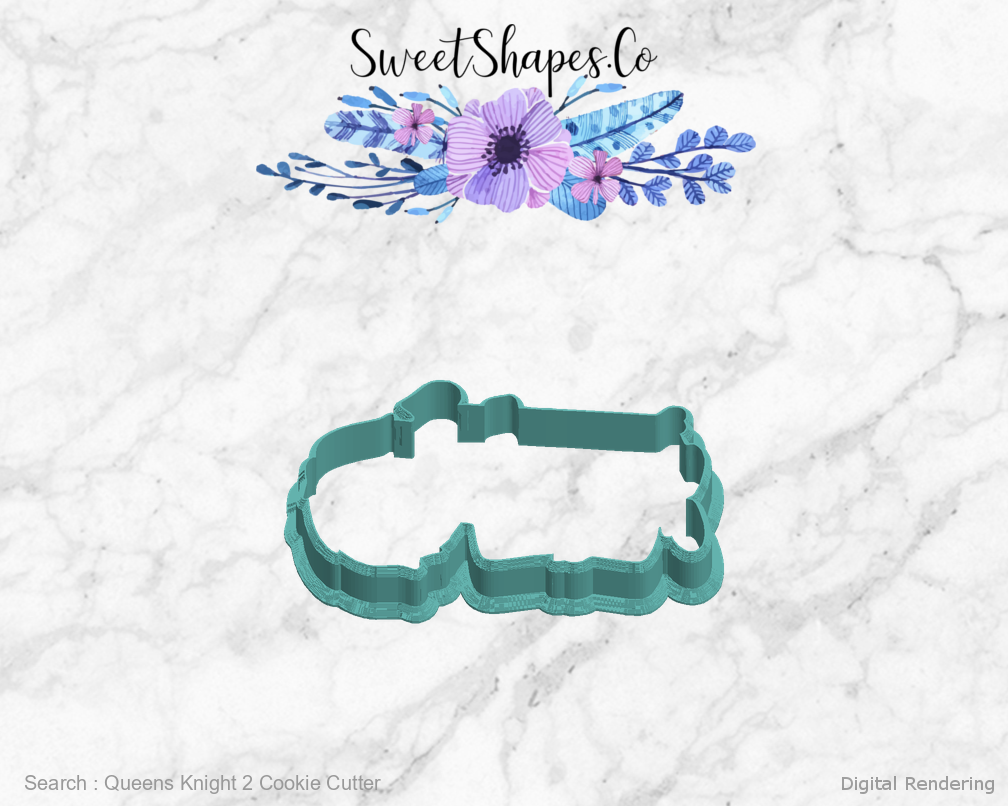 Queens Knight 2 Cookie Cutter — left view