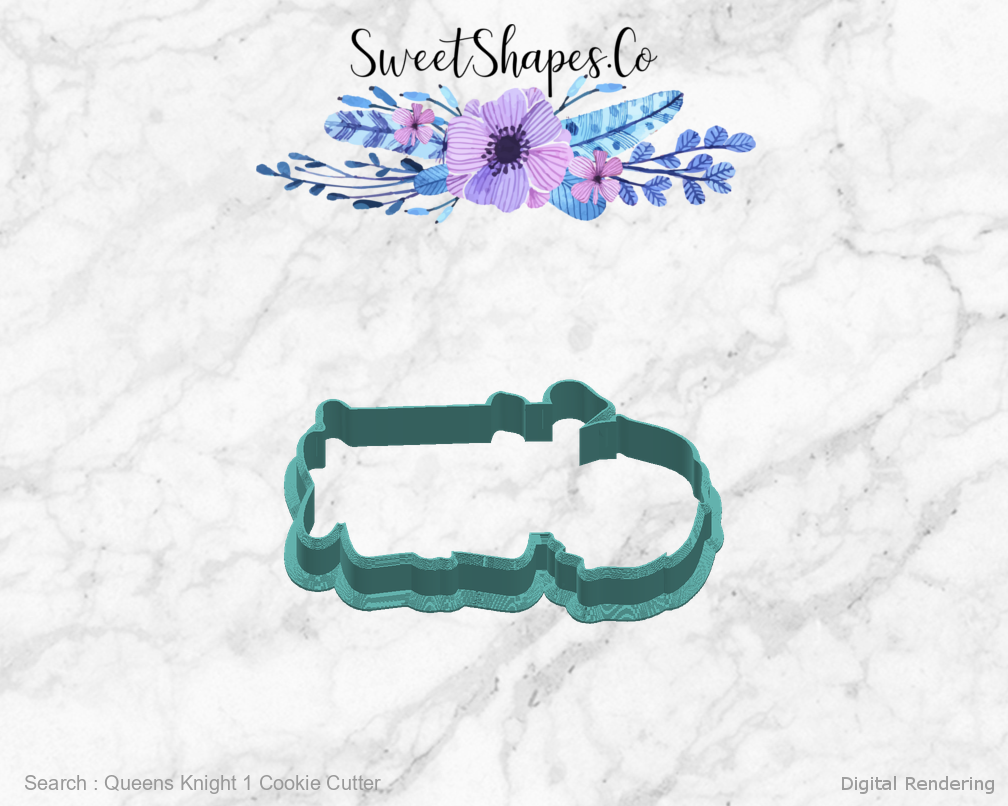 Queens Knight 1 Cookie Cutter — right view
