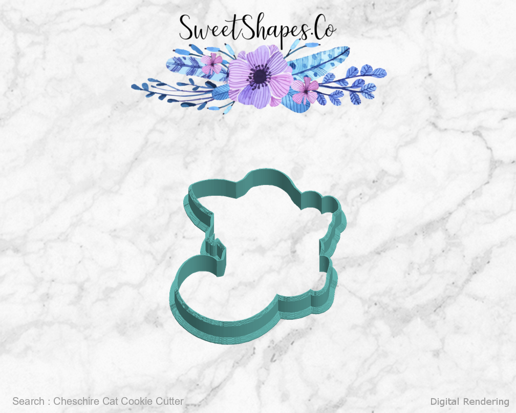 Cheschire Cat Cookie Cutter — left view