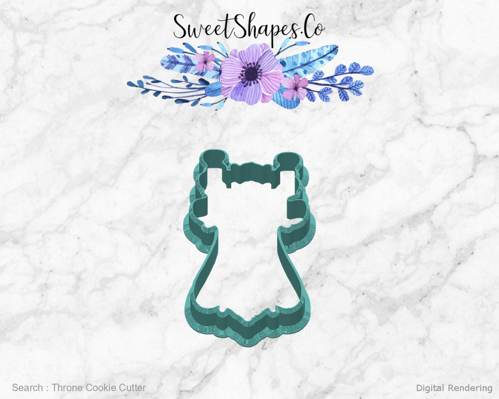 Throne Cookie Cutter — back view