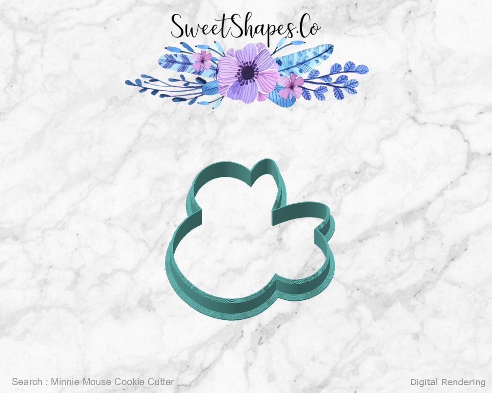 Minnie Mouse Cookie Cutter — angled front view