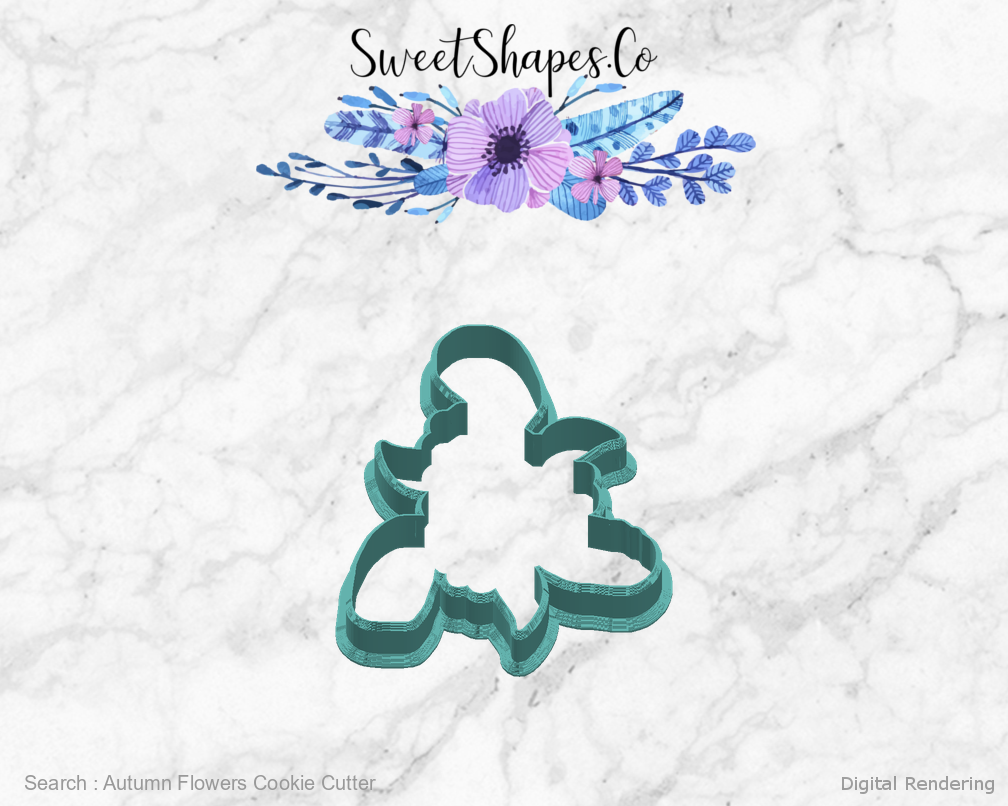 Autumn Flowers Cookie Cutter — right view