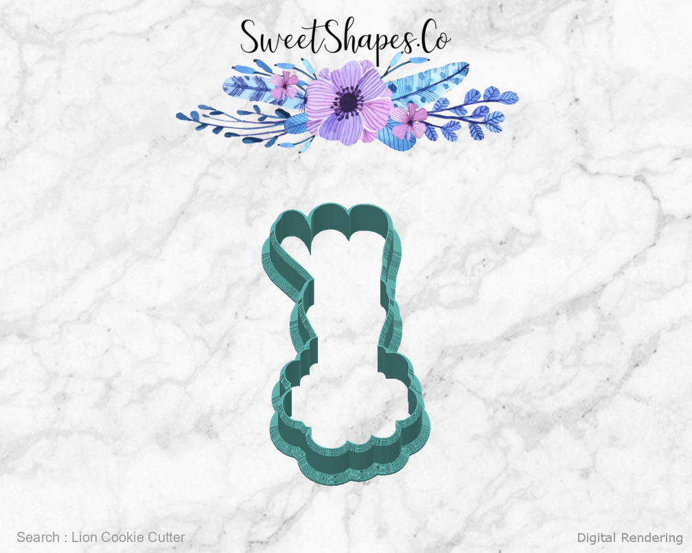 Lion Cookie Cutter — back view