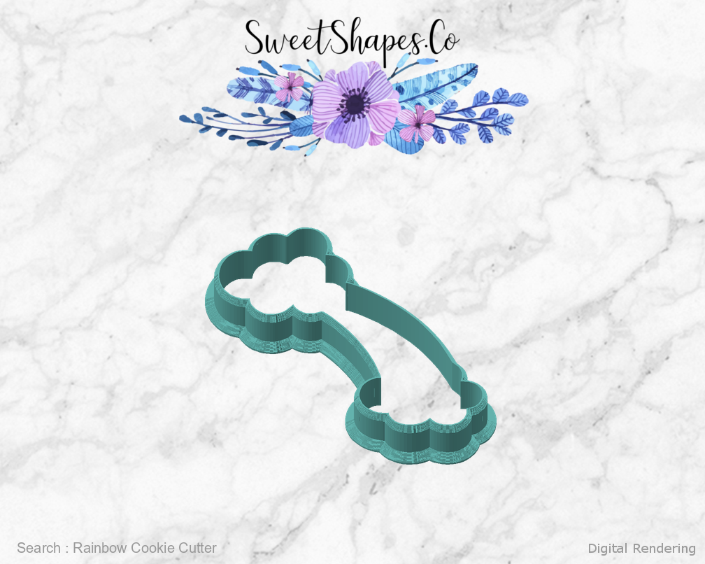 Rainbow Cookie Cutter — angled front view
