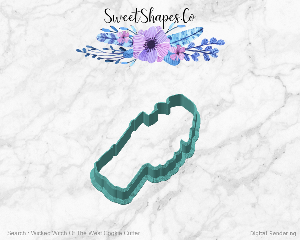 Wicked Witch Of The West Cookie Cutter — angled front view