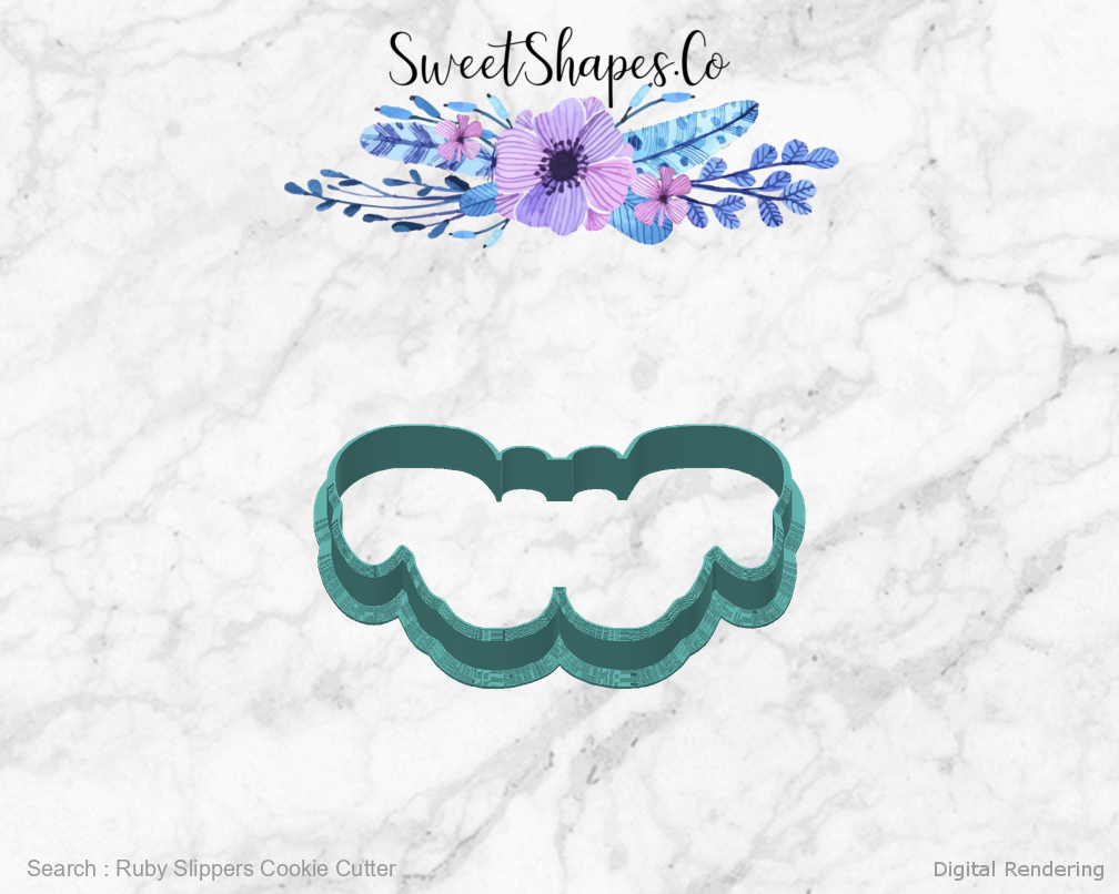 Ruby Slippers Cookie Cutter — back view