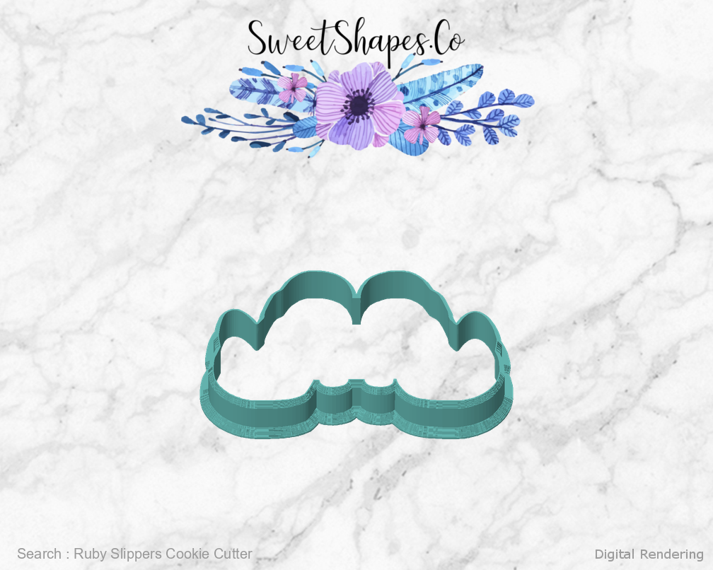 Ruby Slippers Cookie Cutter — front view