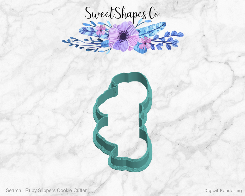 Ruby Slippers Cookie Cutter — left view