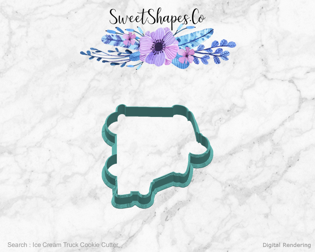 Ice Cream Truck Cookie Cutter — right view