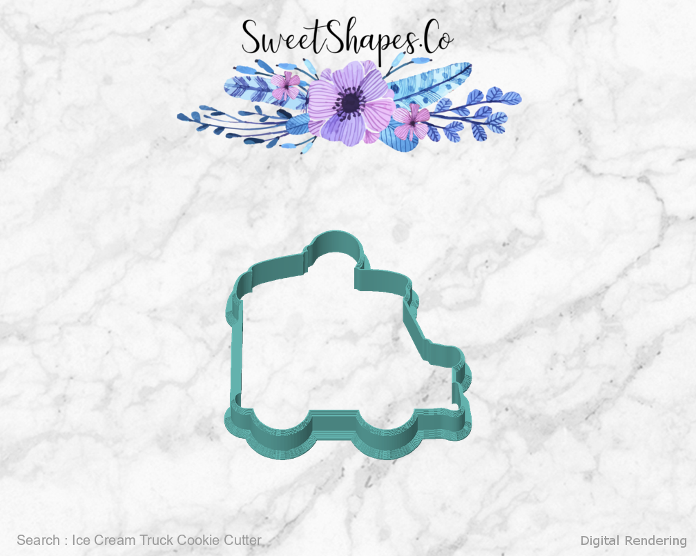 Ice Cream Truck Cookie Cutter — front view