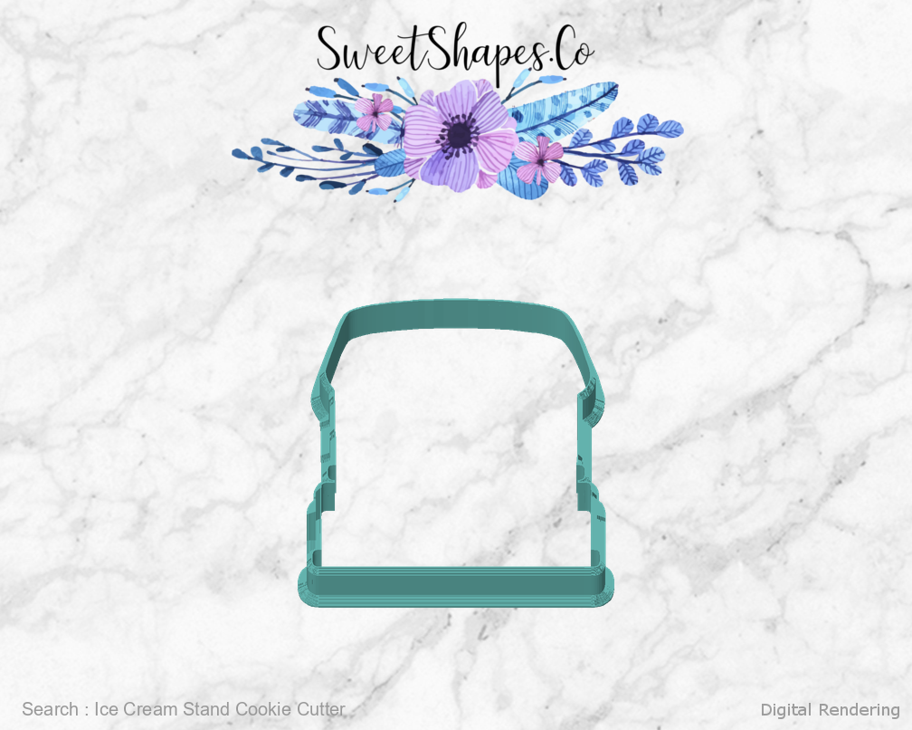 Ice Cream Stand Cookie Cutter — front view