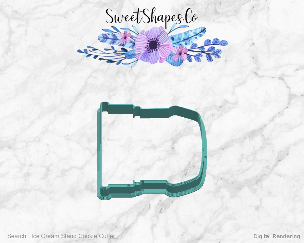 Ice Cream Stand Cookie Cutter — right view