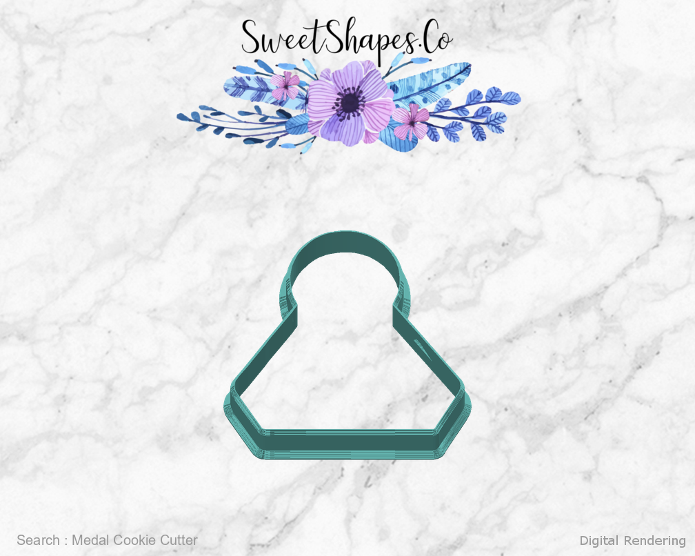 Medal Cookie Cutter — back view