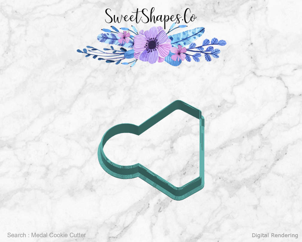 Medal Cookie Cutter — right view