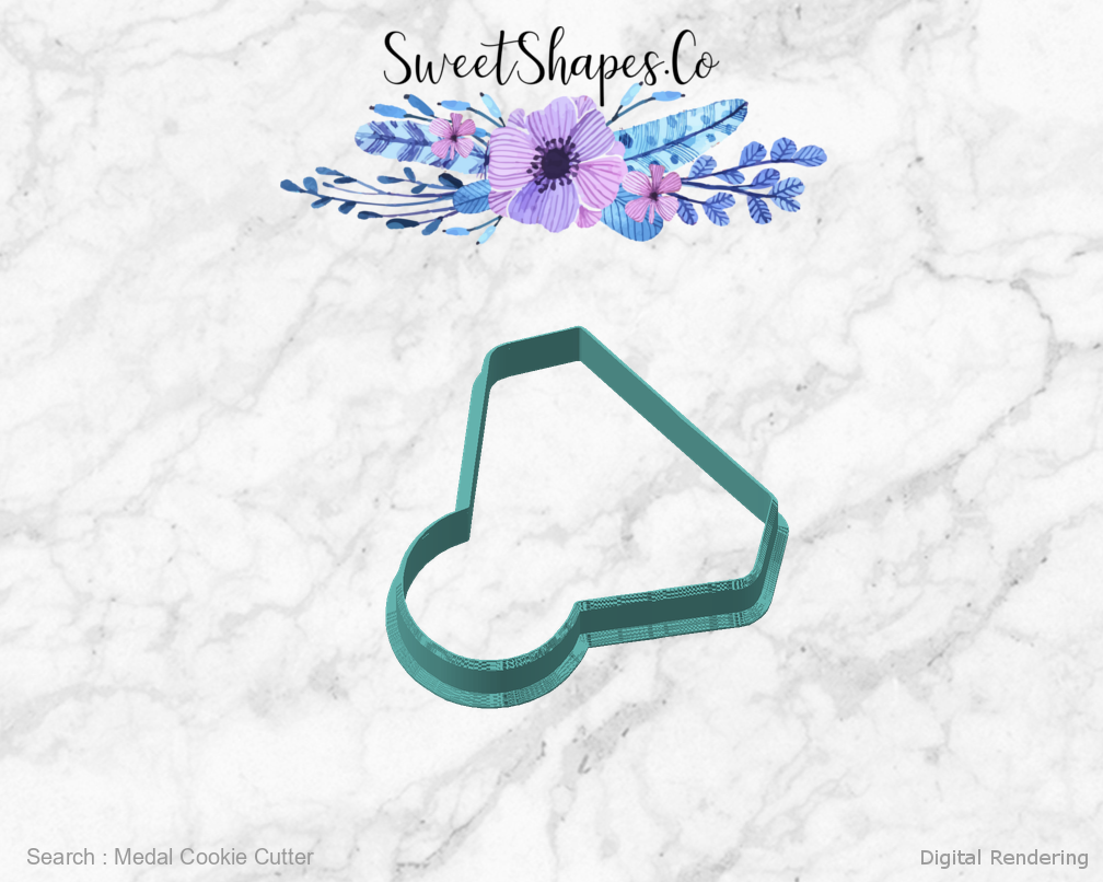 Medal Cookie Cutter — angled front view