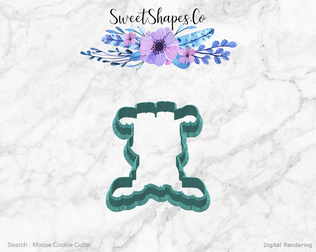 Moose Cookie Cutter — back view