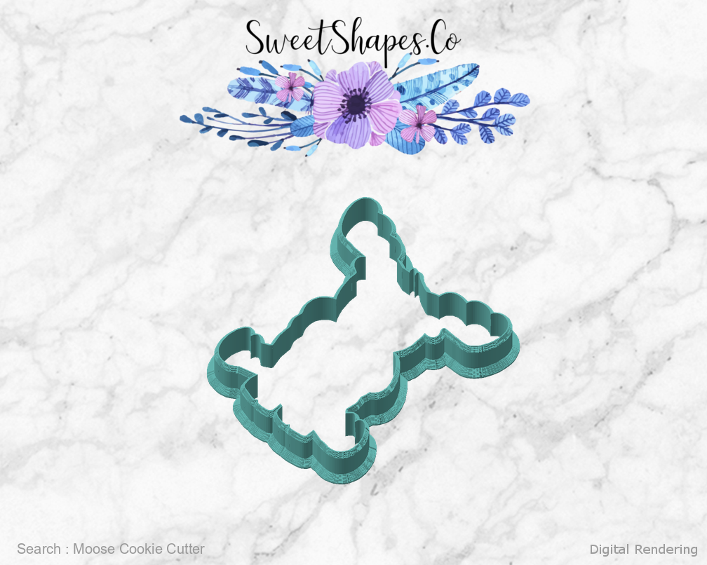 Moose Cookie Cutter — angled front view