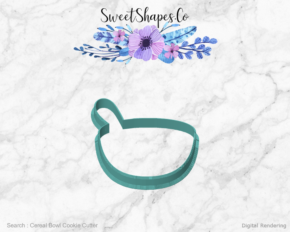 Cereal Bowl Cookie Cutter — front view