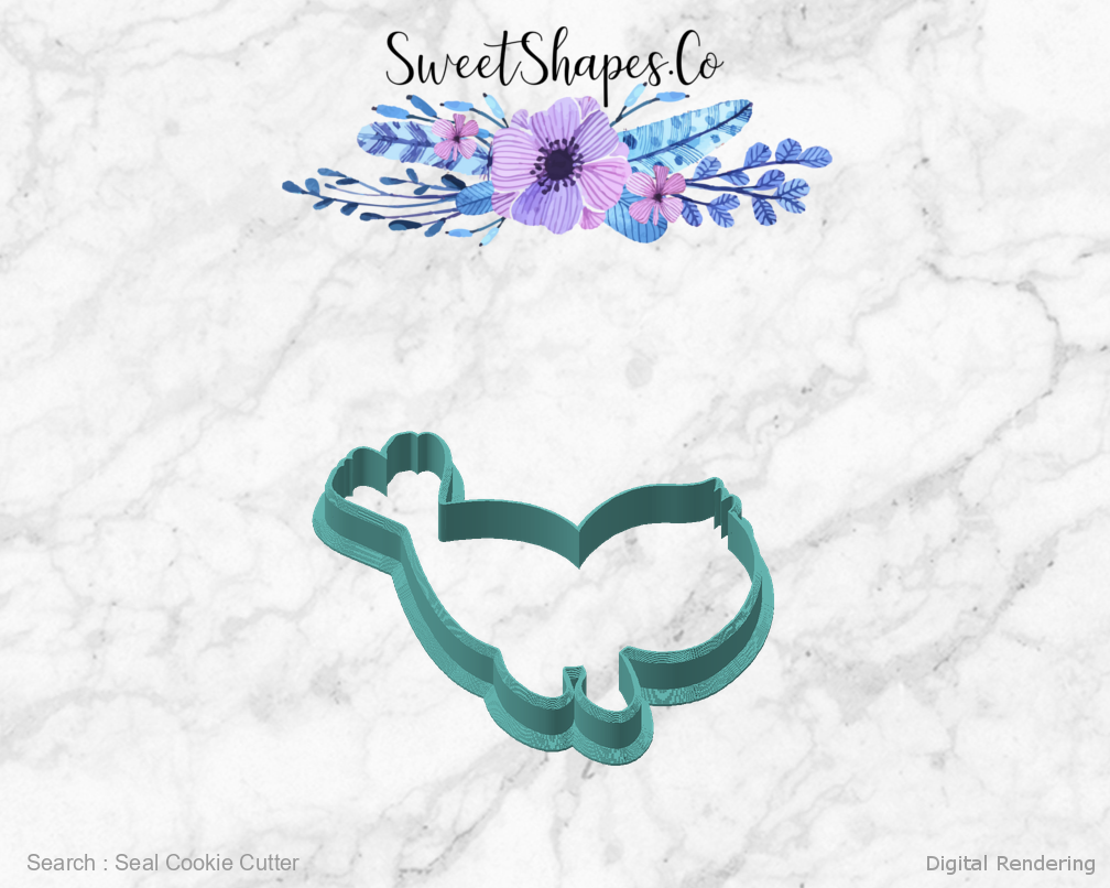 Seal Cookie Cutter — angled front view