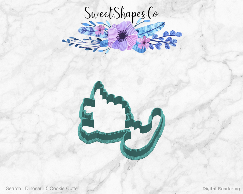 Dinosaur 5 Cookie Cutter — right view
