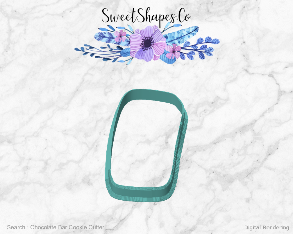 Chocolate Bar Cookie Cutter — front view