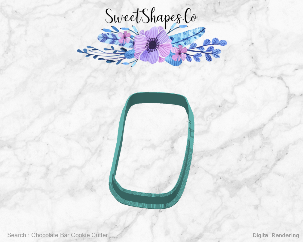 Chocolate Bar Cookie Cutter — back view
