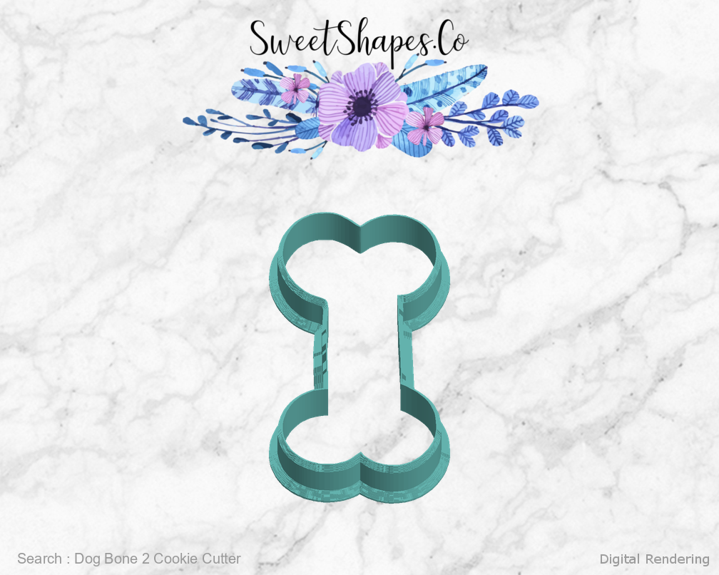 Dog Bone 2 Cookie Cutter — left view
