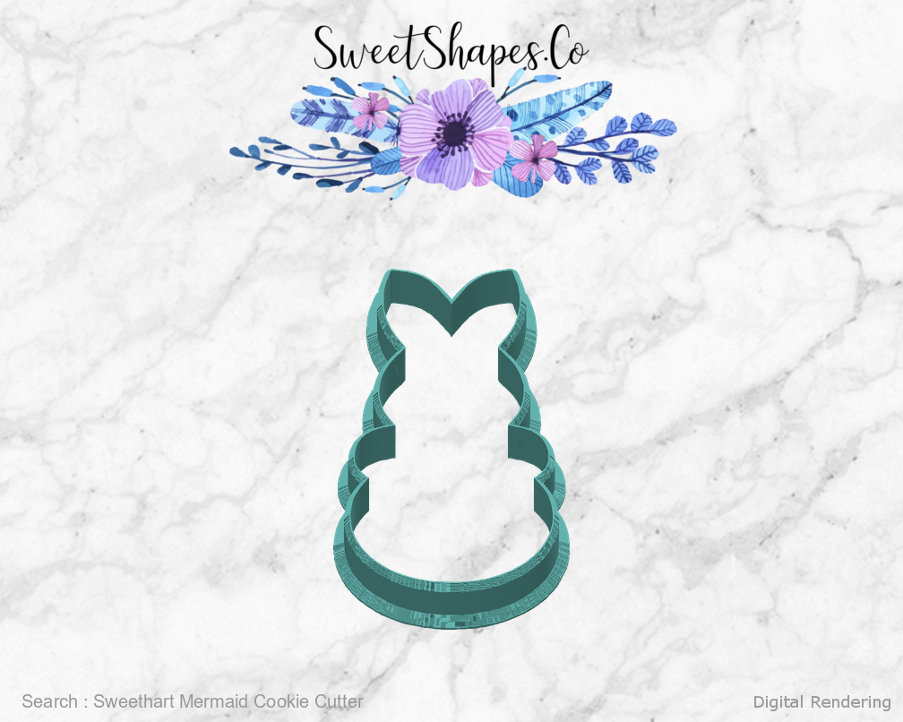 Sweethart Mermaid Cookie Cutter — back view