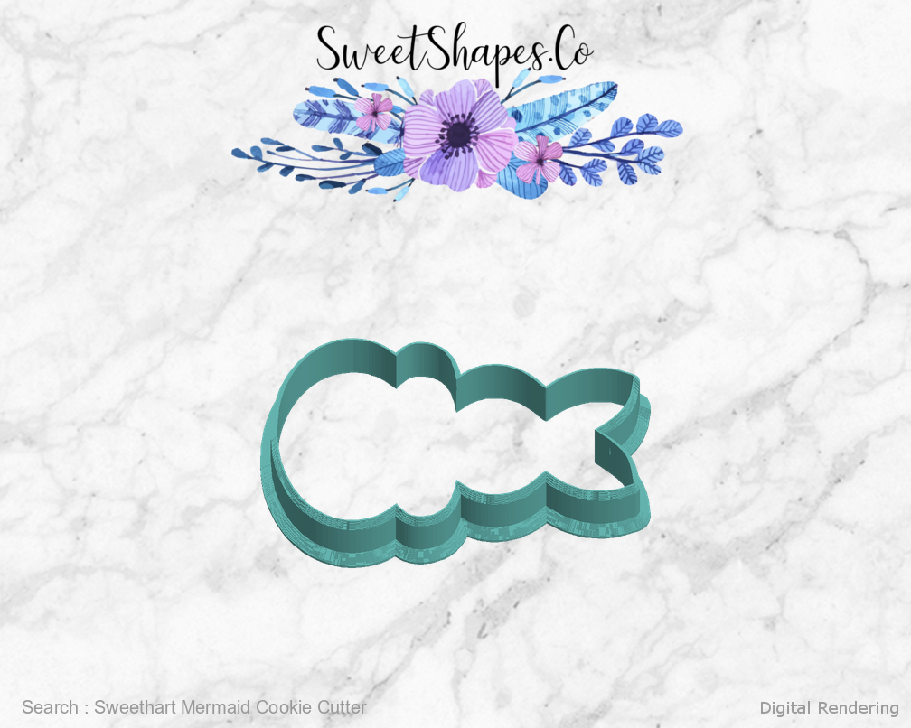 Sweethart Mermaid Cookie Cutter — left view