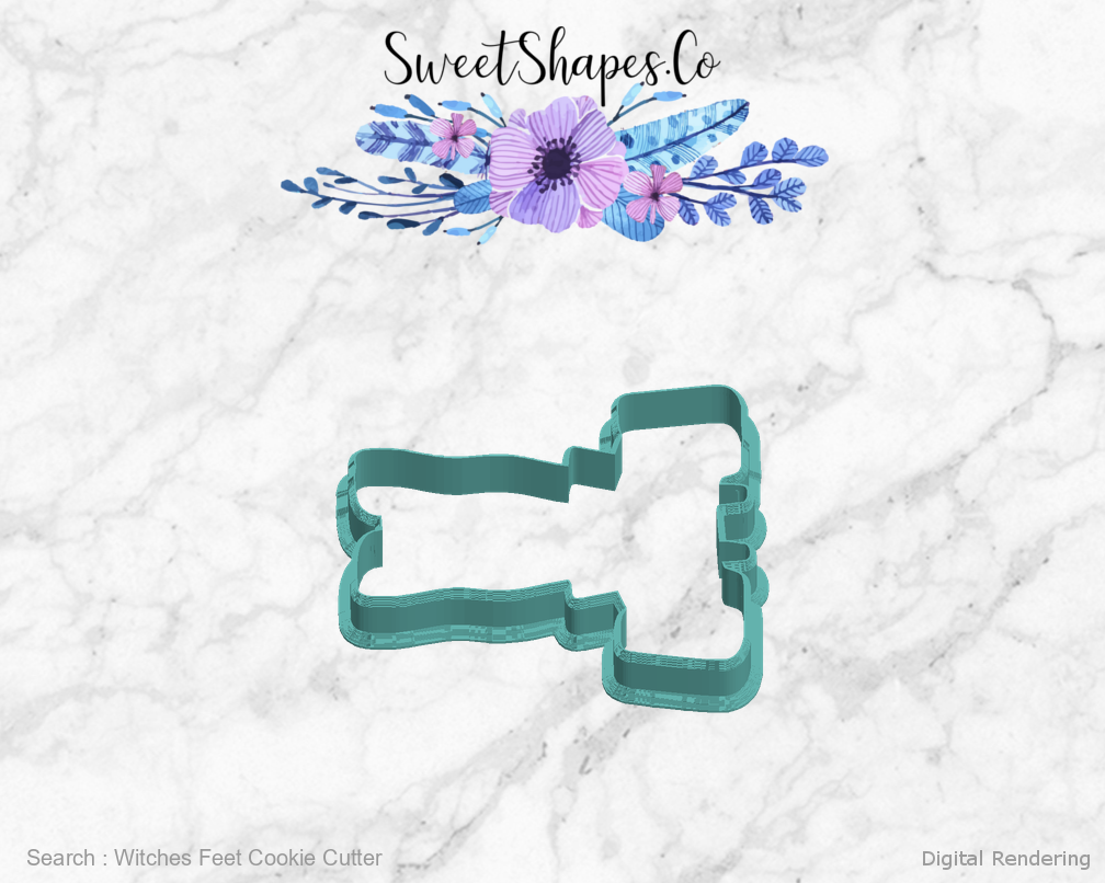 Witches Feet Cookie Cutter — left view