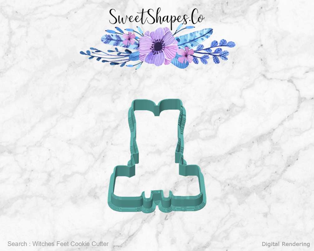 Witches Feet Cookie Cutter — front view