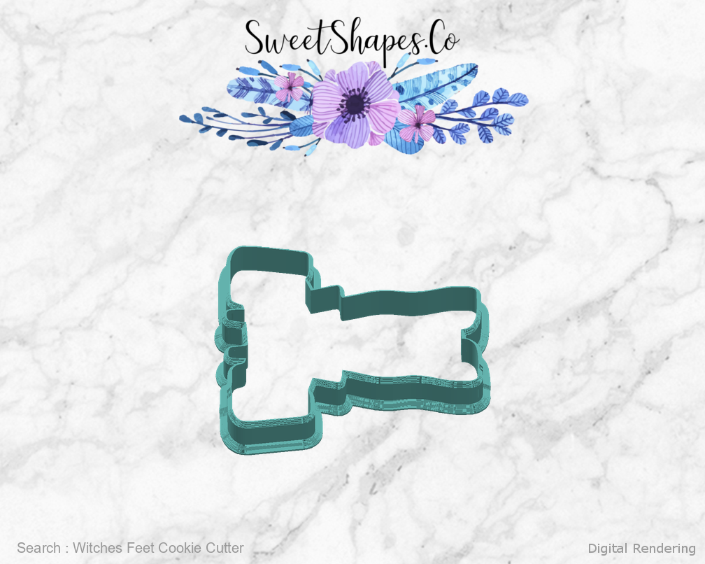 Witches Feet Cookie Cutter — right view