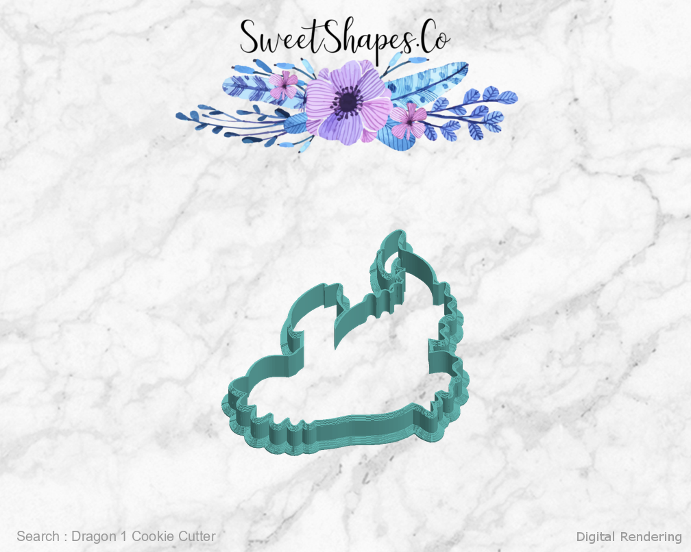 Dragon 1 Cookie Cutter — left view