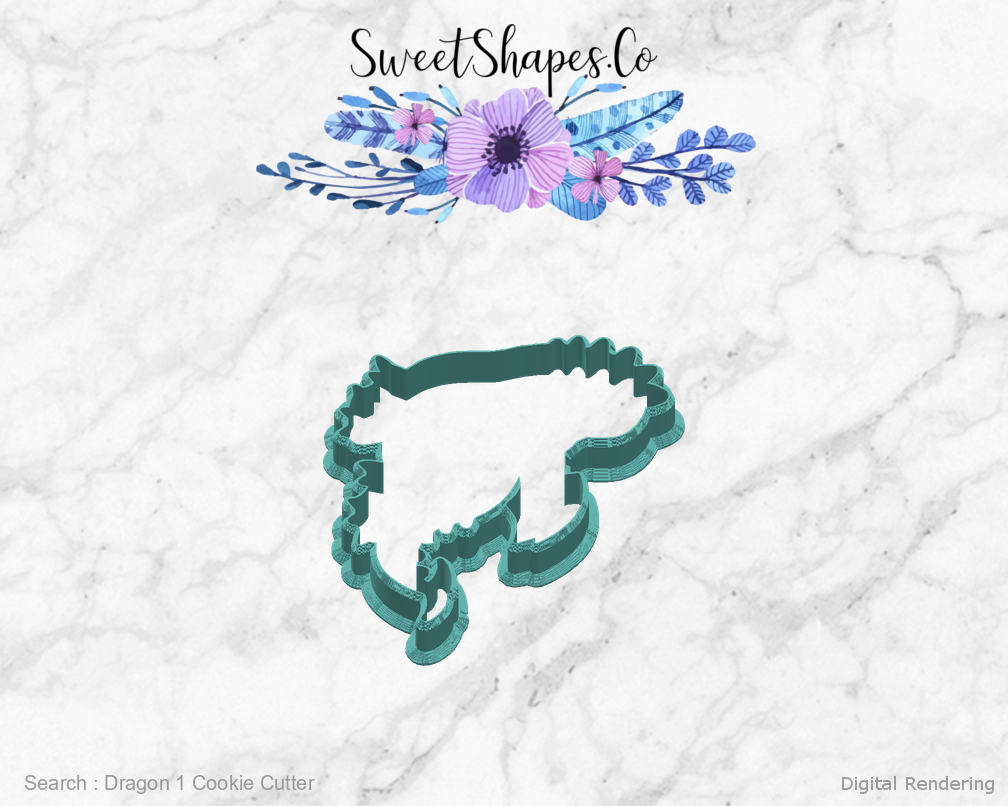 Dragon 1 Cookie Cutter — right view