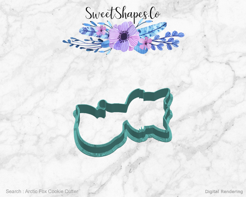 Arctic Fox Cookie Cutter — right view
