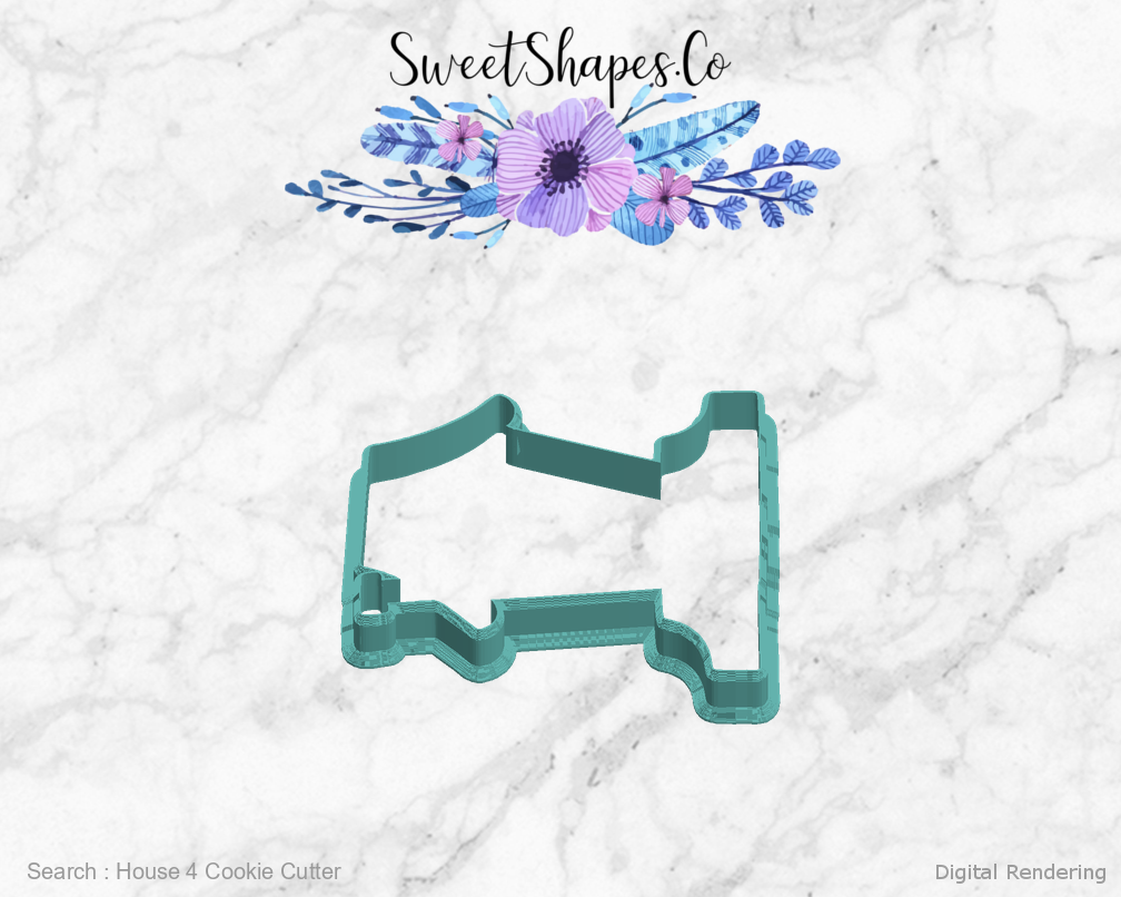 House 4 Cookie Cutter — left view