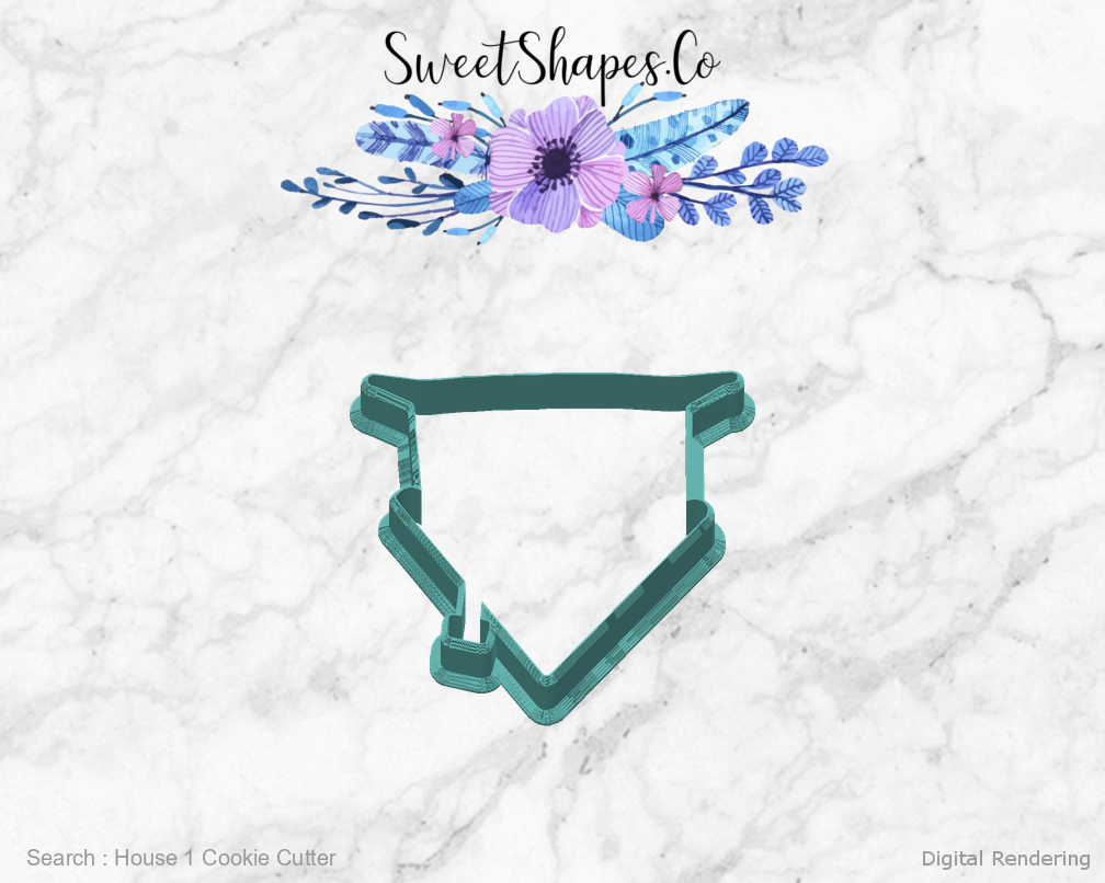 House 1 Cookie Cutter — back view