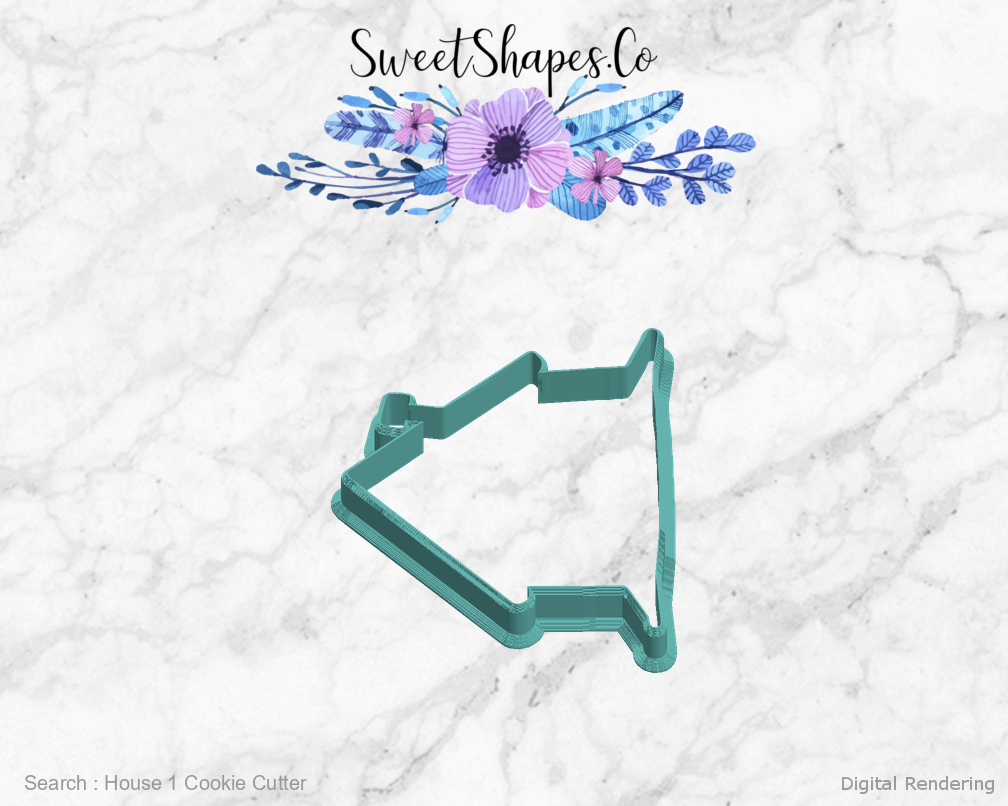 House 1 Cookie Cutter — left view