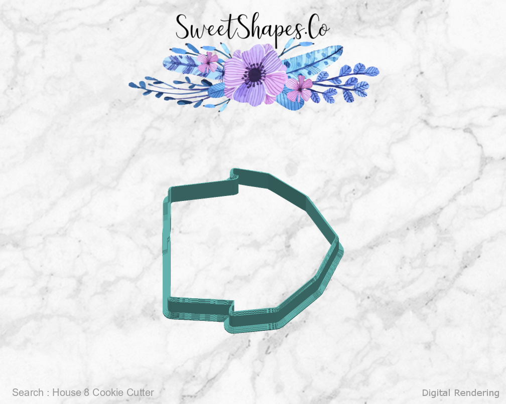 House 8 Cookie Cutter — right view