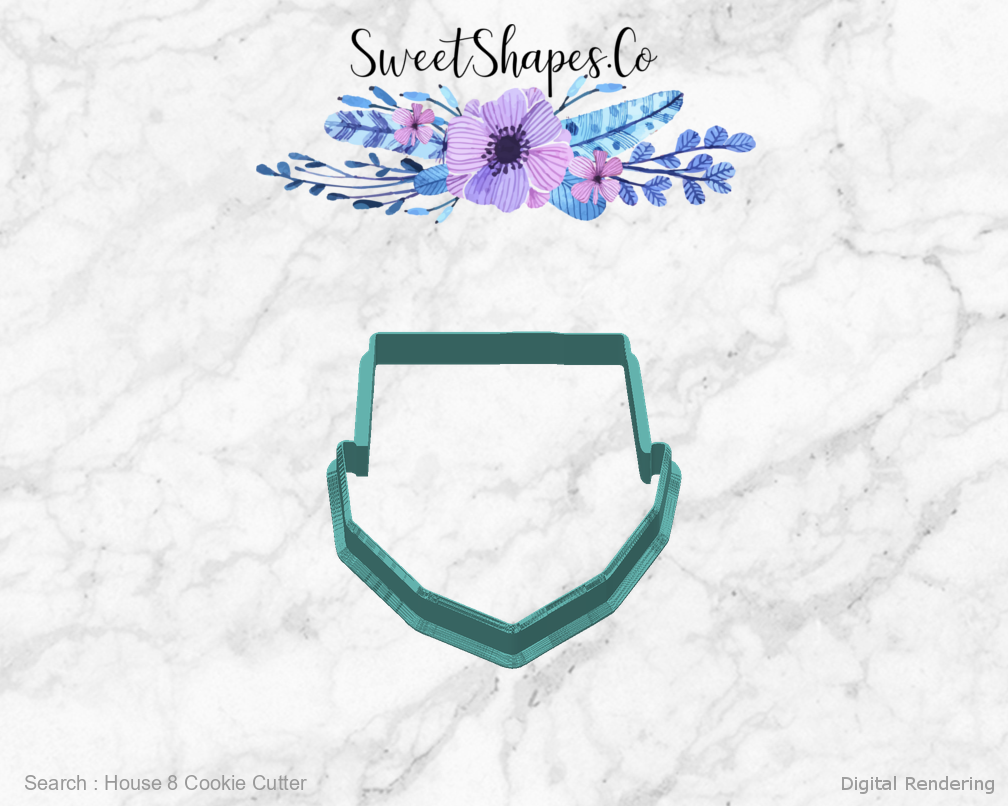 House 8 Cookie Cutter — back view